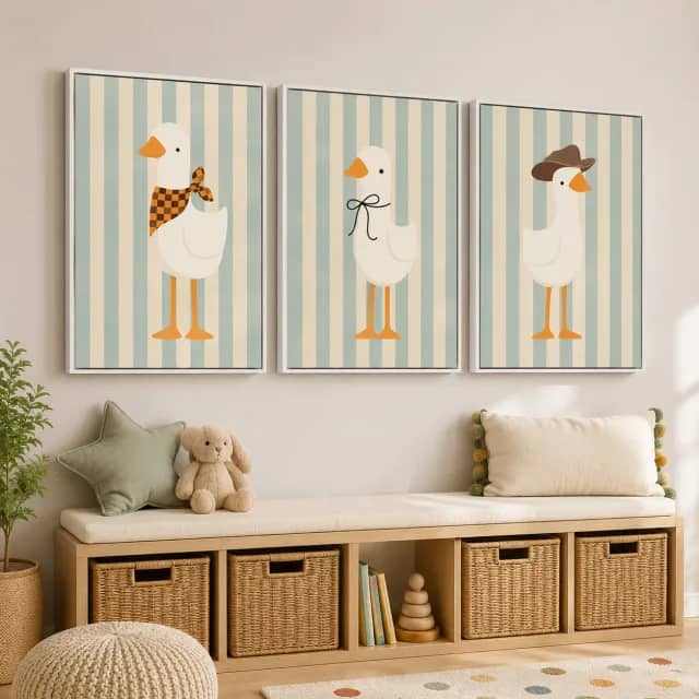 TBL-0107 | Three Mint Ducks