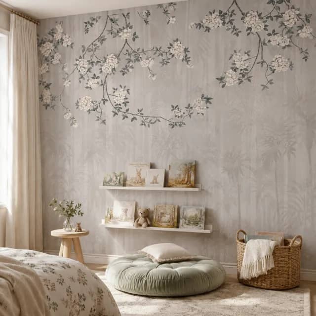 Calm Forest Blossoms Kids - room mockup 3