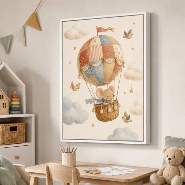 Little Cloud Journey displayed above an activity table in a refined playroom